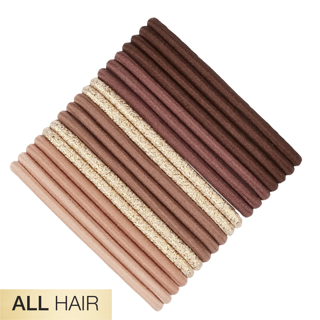 All Hair Neutral 2X Stronger Hair Ties 18pk - No Damage®
